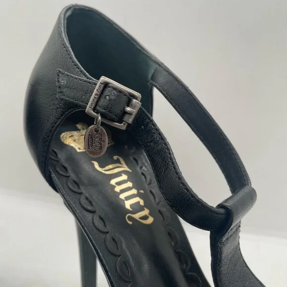 Juicy Couture Black Peep-Toe Heels - Picture 6 of 6